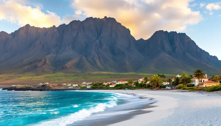 Paysage naturel de Fuerteventura, mettant en valeur des dunes de sable et des formations rocheuses dans un cadre sauvage.