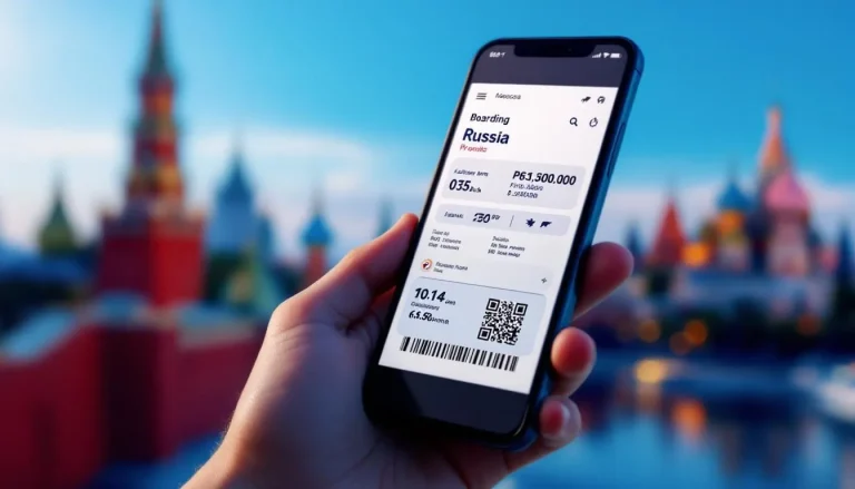 Un paysage numérique symbolisant le lien entre le monde virtuel et la Russie.