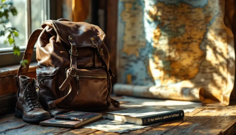 Des randonneurs préparent leurs sacs et équipements pour le Camino.